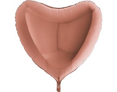 36IN ROSE GOLD HEART FOIL BALLOON