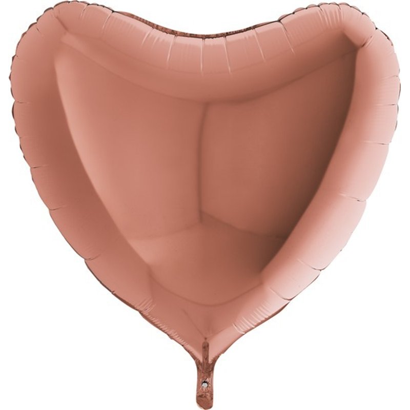 36IN ROSE GOLD HEART FOIL BALLOON