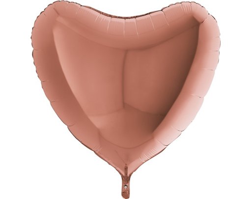36IN ROSE GOLD HEART FOIL BALLOON