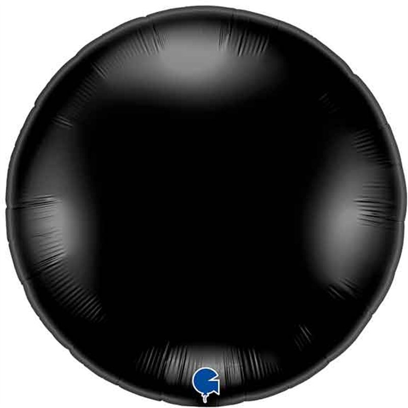 36IN BLACK ROUND FOIL BALLOON