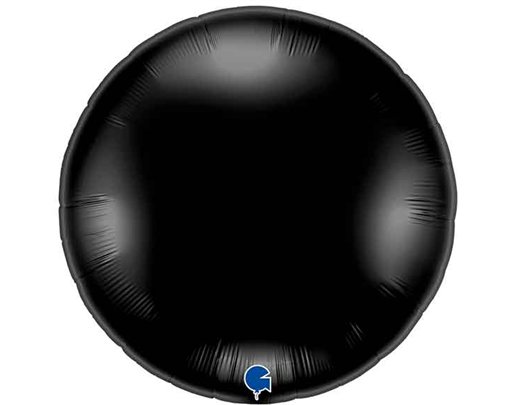 36IN BLACK ROUND FOIL BALLOON