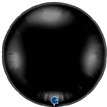 36IN BLACK ROUND FOIL BALLOON