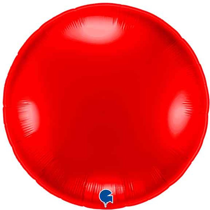 36IN RED ROUND FOIL BALLOON