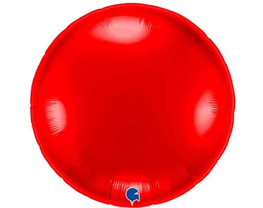 36IN RED ROUND FOIL BALLOON