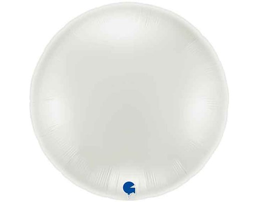 36IN WHITE ROUND FOIL BALLOON