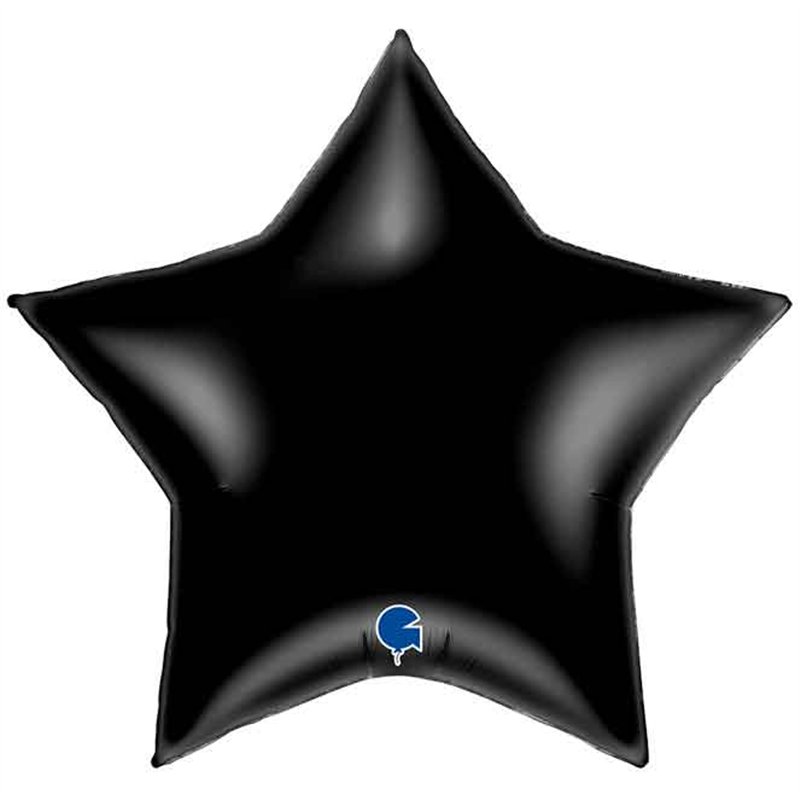 36IN BLACK STAR FOIL BALLOON