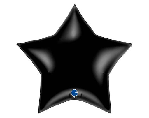 36IN BLACK STAR FOIL BALLOON
