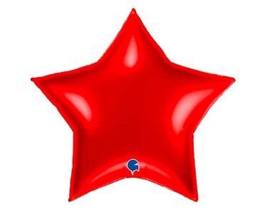 36IN RED STAR FOIL BALLOON