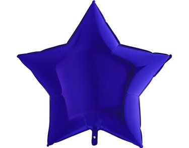 36IN BLUE CAPRI STAR FOIL BALLOON
