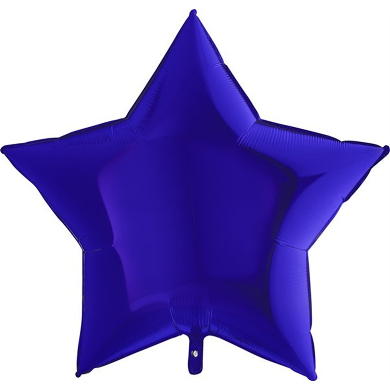 36IN BLUE CAPRI STAR FOIL BALLOON