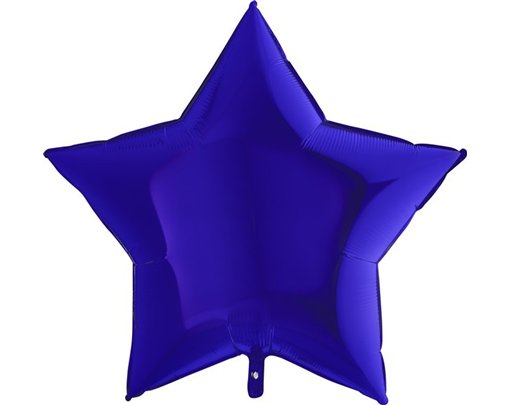 36IN BLUE CAPRI STAR FOIL BALLOON