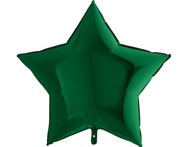 36IN DARK GREEN STAR FOIL BALLOON
