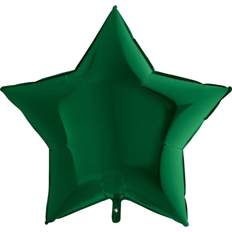 36IN DARK GREEN STAR FOIL BALLOON
