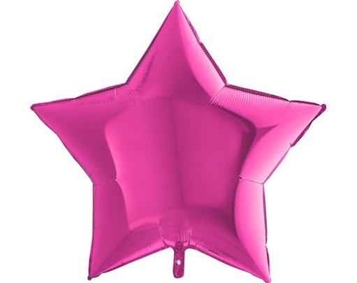 36IN MAGENTA STAR FOIL BALLOON