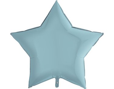 36IN PASTEL BLUE STAR FOIL BALLOON
