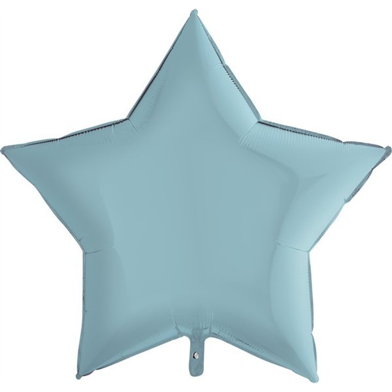 36IN PASTEL BLUE STAR FOIL BALLOON