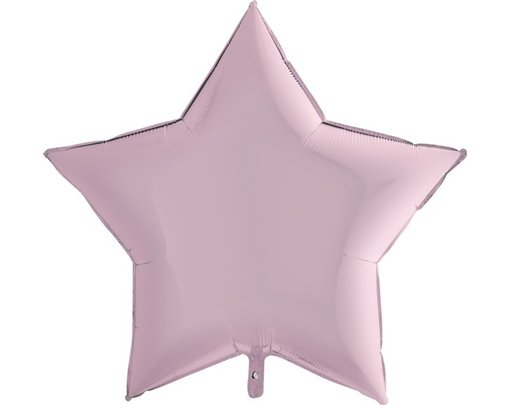 36IN PASTEL PINK STAR FOIL BALLOON