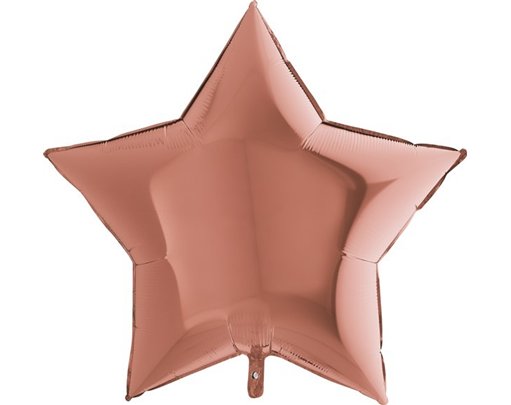 36IN ROSE GOLD STAR FOIL BALLOON