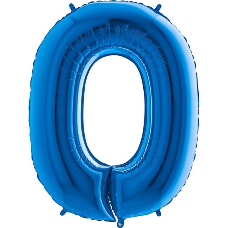 40IN BLUE NUMBER 0 FOIL BALLOON