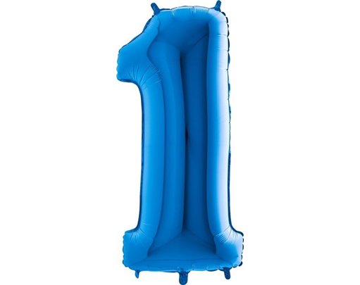 40IN BLUE NUMBER 1 FOIL BALLOON