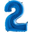 40IN BLUE NUMBER 2 FOIL BALLOON