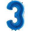 40IN BLUE NUMBER 3 FOIL BALLOON