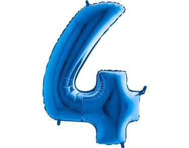 40IN BLUE NUMBER 4 FOIL BALLOON