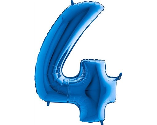 40IN BLUE NUMBER 4 FOIL BALLOON