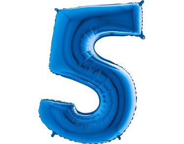 40IN BLUE NUMBER 5 FOIL BALLOON