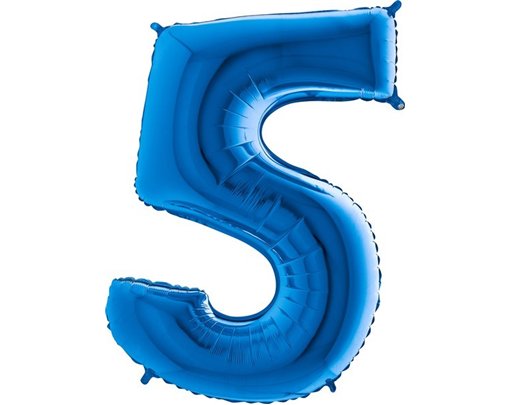 40IN BLUE NUMBER 5 FOIL BALLOON