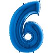 40IN BLUE NUMBER 6 FOIL BALLOON