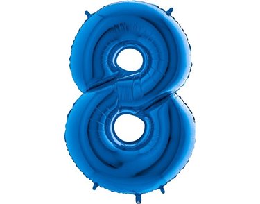 40IN BLUE NUMBER 8 FOIL BALLOON
