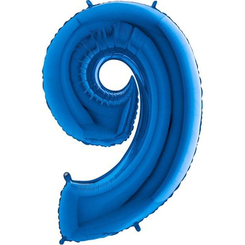 40IN BLUE NUMBER 9 FOIL BALLOON