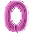 40IN FUCHSIA NUMBER 0 FOIL BALLOON