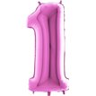 40IN FUCHSIA NUMBER 1 FOIL BALLOON