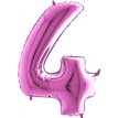 40IN FUCHSIA NUMBER 4 FOIL BALLOON