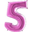 40IN FUCHSIA NUMBER 5 FOIL BALLOON