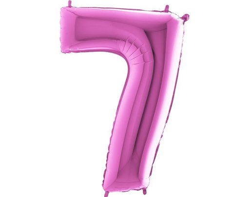 40IN FUCHSIA NUMBER 7 FOIL BALLOON