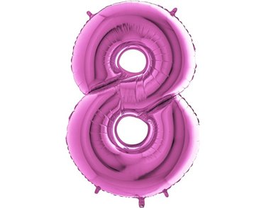 40IN FUCHSIA NUMBER 8 FOIL BALLOON