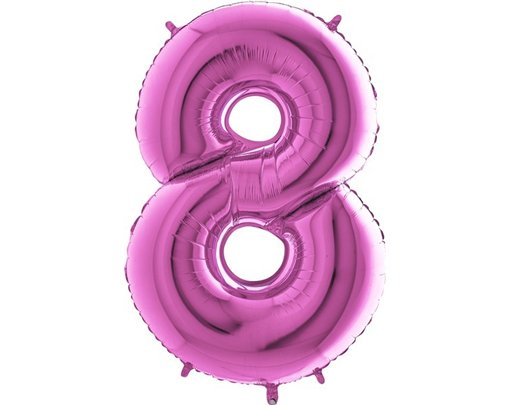 40IN FUCHSIA NUMBER 8 FOIL BALLOON