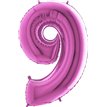 40IN FUCHSIA NUMBER 9 FOIL BALLOON