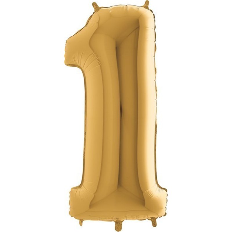 40IN GOLD NUMBER 1 FOIL BALLOON
