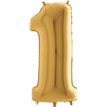 40IN GOLD NUMBER 1 FOIL BALLOON