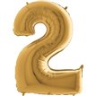 40IN GOLD NUMBER 2 FOIL BALLOON