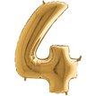 40IN GOLD NUMBER 4 FOIL BALLOON