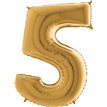 40IN GOLD NUMBER 5 FOIL BALLOON