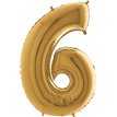 40IN GOLD NUMBER 6 FOIL BALLOON