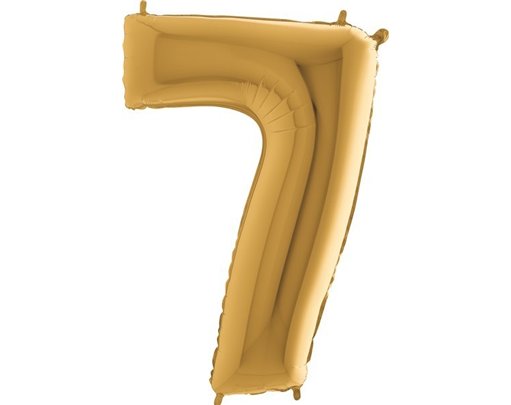 40IN GOLD NUMBER 7 FOIL BALLOON