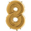 40IN GOLD NUMBER 8 FOIL BALLOON