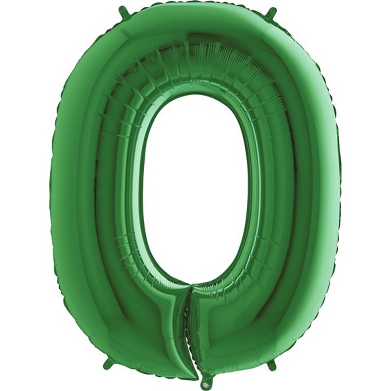 40IN GREEN NUMBER 0 FOIL BALLOON
